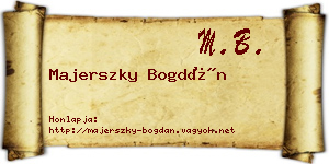 Majerszky Bogdán névjegykártya